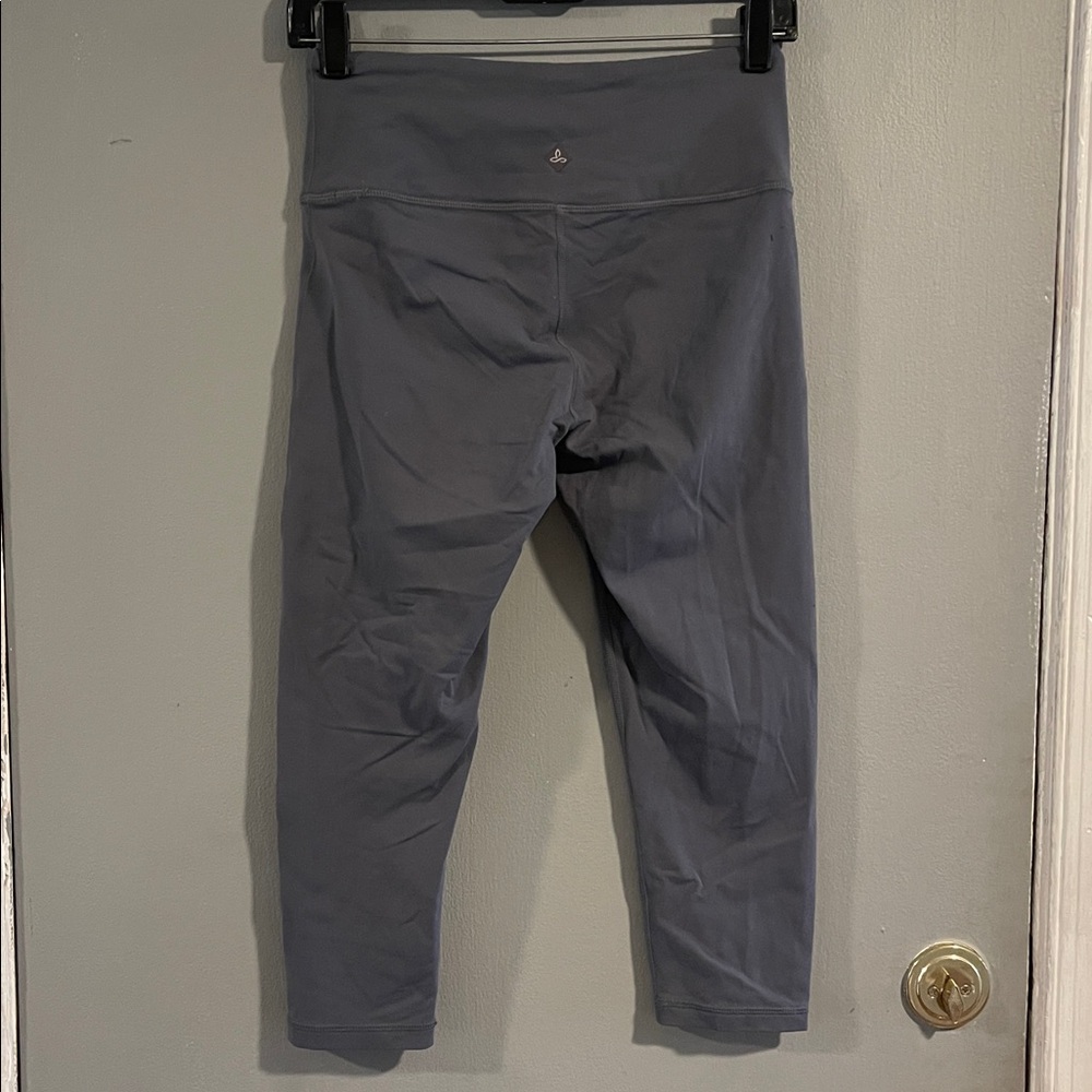 Prana Cropped Gray Blue Leggings Size Small - Picture 4 of 6